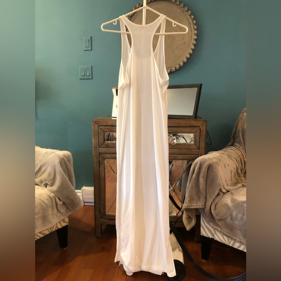 White beach coverup dress maxi - Picture 2 of 3